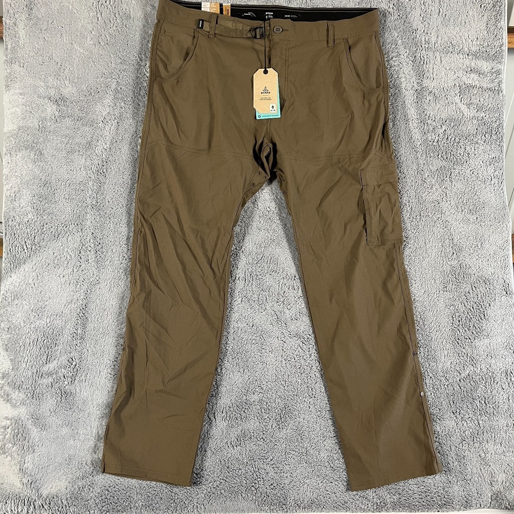 Prana Brion Slim Pant II Men's 40x32 Tapered Leg ReZion Stretch Mud Stretch